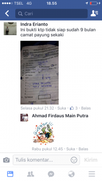 9 bulan urus e-KTP tak siap, kesal, warga ini ngadu ke FB "kawan bang firdaus" tapi tak direspon