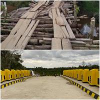14 Tahun Warga Bunut Menunggu, PUPR Pelalawan Bangun Jembatan Permanen