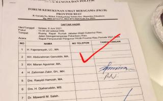 Legitimasi Rapat Pembentukan FKUB di Rumah Wagub Riau Dipertanyakan