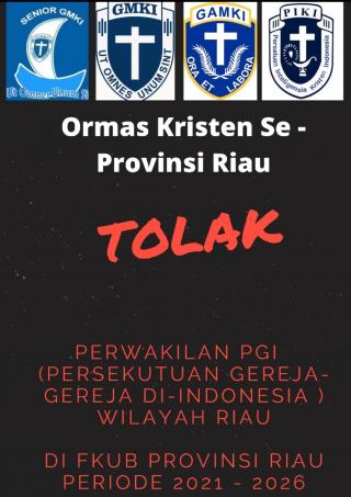 Ormas Kristen: PWKI tak ikut Tolak Perwakilan Kristen di FKUB Riau