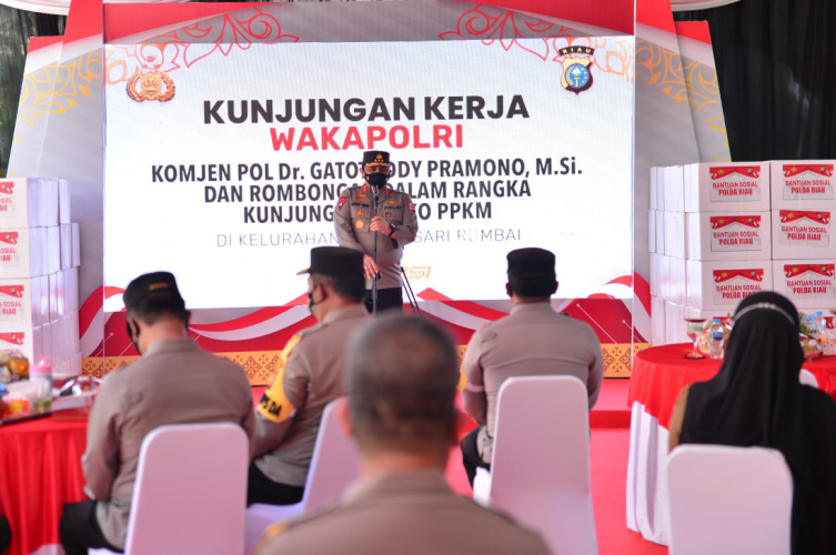 Wakapolri Dukung Penerapan PPKM Dilingkup RT/RW di Pekanbaru