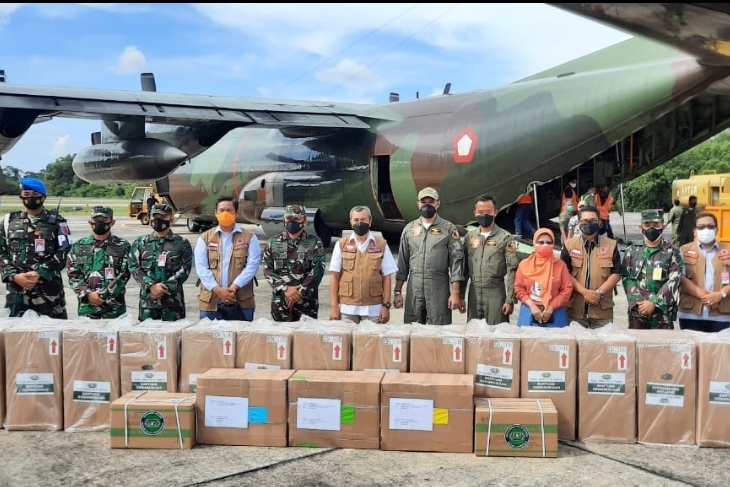 Pakai Hercules, Jokowi Kirim Obat-obatan untuk Pasien Covid-19 di Riau