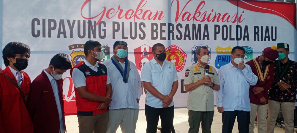 Organisasi Mahasiswa dan Polda Riau Gelar Vaksinansi di UIN Suska