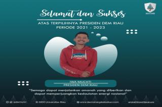 Iwa Muchti Terpilih jadi Presiden DEM Riau