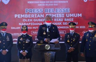 6.930 Napi di Riau dapat Remisi, 167 Langsung Bebas