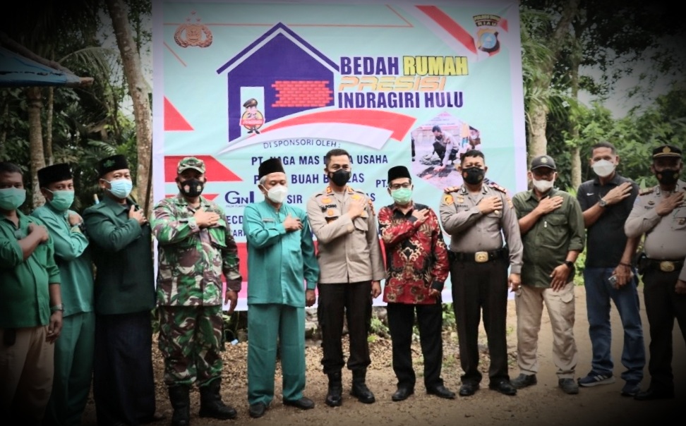 Aksi Bedah Rumah Presisi Polres Inhu Dimulai