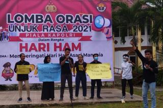 Pertama Kalinya, Polisi Lomba Orasi Demonstrasi Untuk Mahasiswa