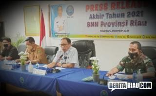 BNN Riau Ungkap 41 Kasus Narkotika Sepanjang Tahun 2021