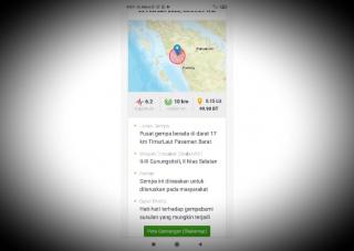 Gempa Berkekuatan 6,2 Skala Richter di Pasaman Barat Terasa Sampai Pekanbaru