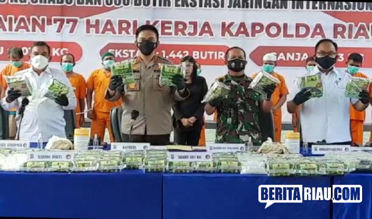 61 Kg Sabu Jaringan Internasional Disita Tim Gabungan Polda dan BC Riau