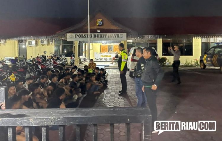 Polresta Pekanbaru Amankan 30 Motor Balap Liar