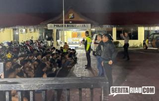 Polresta Pekanbaru Amankan 30 Motor Balap Liar