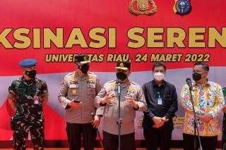 Capaian Vaksinasi di Riau Tinggi, Wakapolri Minta Masyarakat Tidak Euforia dan Jaga Ketat ProkesÂ 