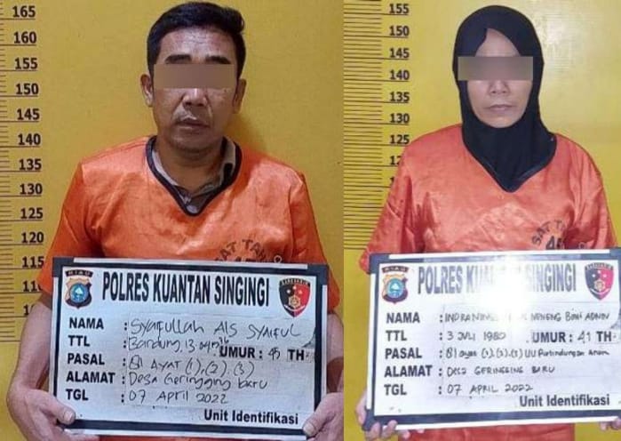 Pakai Restu Istri, Anak di Kuansing Ditindih Bapak Tiri