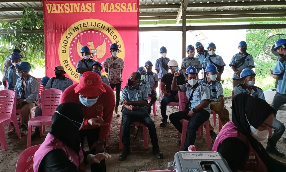 BIN Riau vs Covid19 : 22 April 2022, Vaksin 250 Orang di PT Farika Riau Perkasa