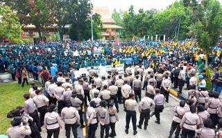 Orasi Mahasiswa di Riau: Harga Sembako, Minyak Goreng, BBM, Pajak Hingga Hukum dan Keadilan