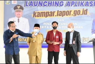 Bupati Kampar Launching Aplikasi Kampar.lapor.go.id di Universitas Pahlawan