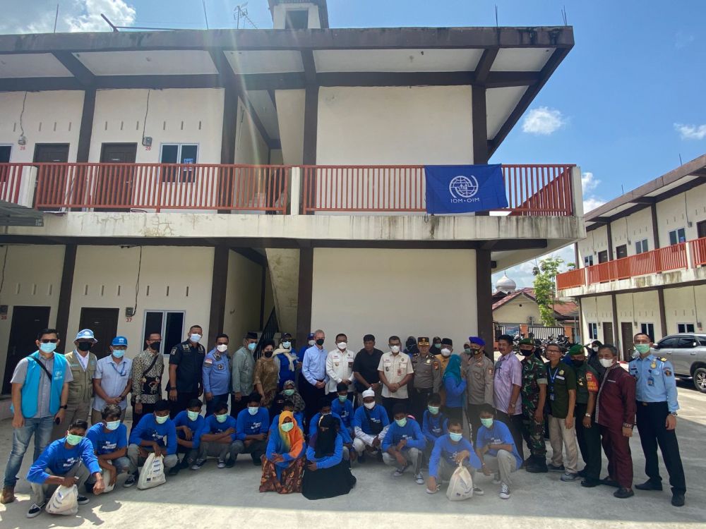 Dipindahkan dari Aceh, 119 Pengungsi Asal Myanmar Tiba di Kota Pekanbaru