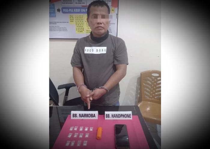 Ditangkap Polres Kampar, 13 Paket Sabu Disimpan Dalam Atap Kamar Mandi