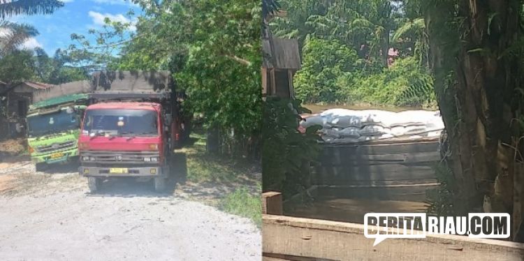 Ratusan Ton Tepung dan Sagu Diduga Diselundupkan Dari Pelabuhan Tikus di Rumbai