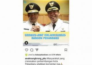 Firdaus-Ayat Diklaim Sukses Bangun Kota Pekanbaru, Warganet: Jangan Fitnah Dong!