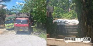 Ratusan Ton Tepung dan Sagu Diduga Diselundupkan Dari Pelabuhan Tikus di Rumbai
