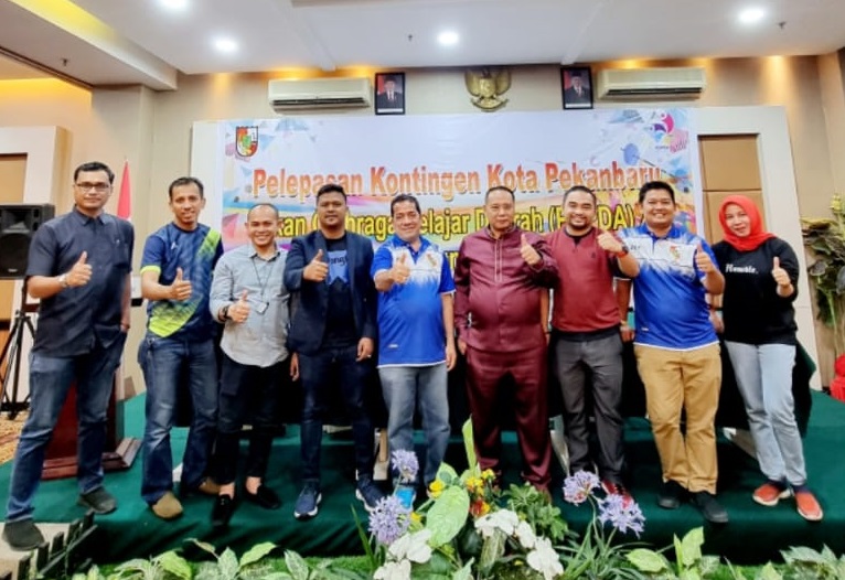 Dispora Pekanbaru Lepas 123 Atlet Menuju Popda XV Riau 2022