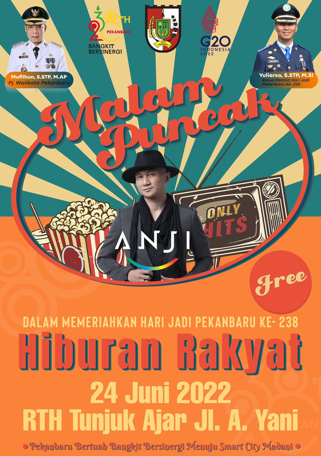 Besok Malam, Anji akan Meriahkan Malam Puncak HUT Kota Pekanbaru Ke-238
