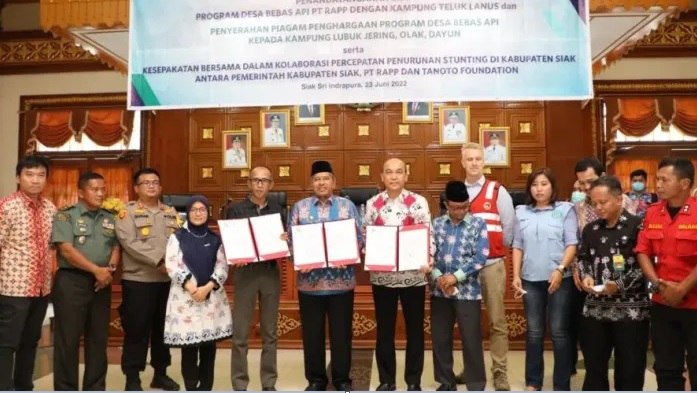 Percepatan Penurunan Angka Stunting, Pemkab Siak dan PT RAPP Teken MoUÂ