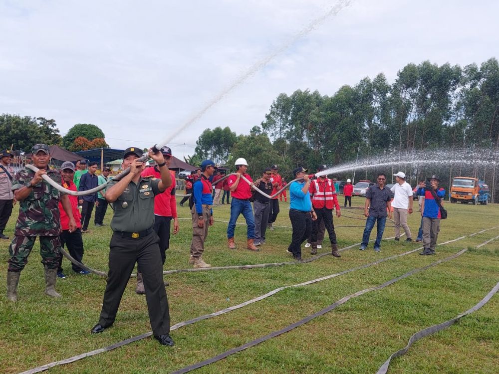 Tim Gabungan Latihan Penanganan Karhutla di Ukui