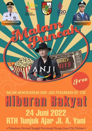 Besok Malam, Anji akan Meriahkan Malam Puncak HUT Kota Pekanbaru Ke-238