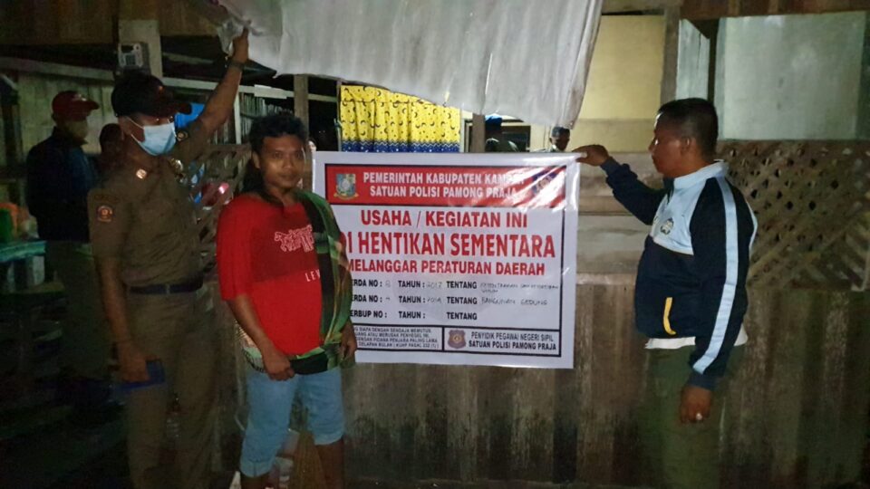 Berantas Pekat, Tim Yustisi Kampar Gelar Operasi di Desa Bukit Payung