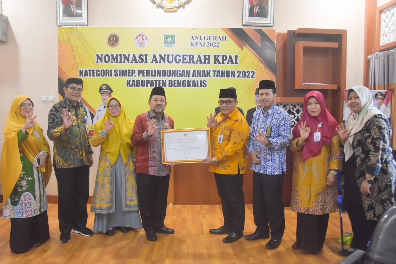 Selamat! Bengkalis Terima Anugerah KPAI Tahun 2022