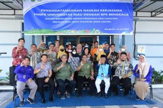 Sukseskan Desa Cantik, BPS Bengkalis dan FMIPA Universitas Riau Tandatangi Naskah Kerjasama