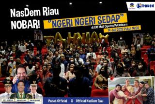 NasDem Riau Boyong Ratusan Anggota dan Warga Nobar 