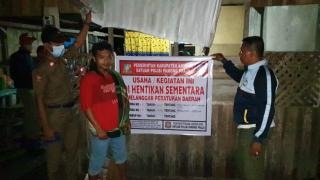 Berantas Pekat, Tim Yustisi Kampar Gelar Operasi di Desa Bukit Payung
