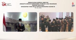 Resmi! Dewan Komisioner OJK 2022-2027 Dilantik
