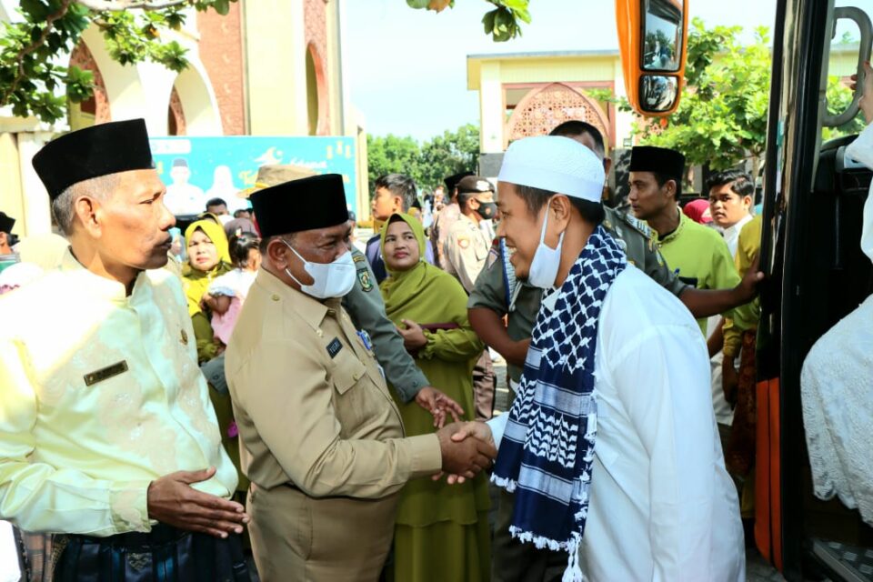 Sekda Sambut Jamaah Haji Asal Kampar di Islamic Center Bangkinang