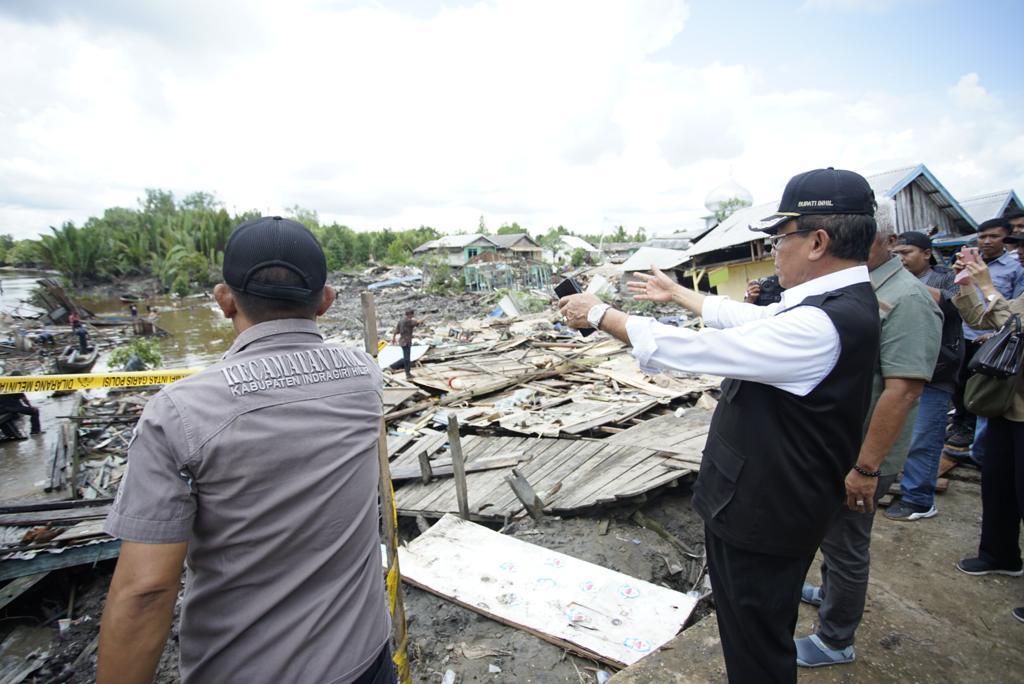 Pemkab Inhil Berencana Relokasi Warga yang Terdampak Longsor