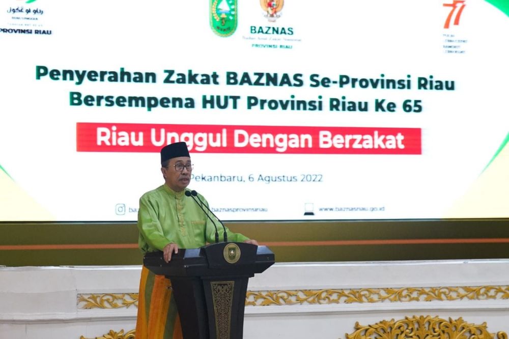 Sambut HUT Riau ke-65, Baznas Gelar Bakti Sosial