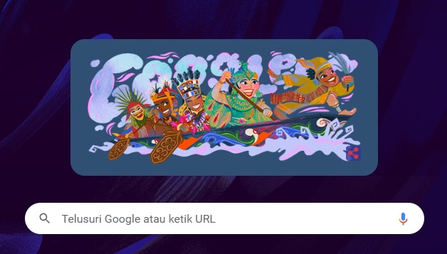 Hari Ini, Google Doodle Tampilkan Pacu Jalur Kuantan Singingi Riau