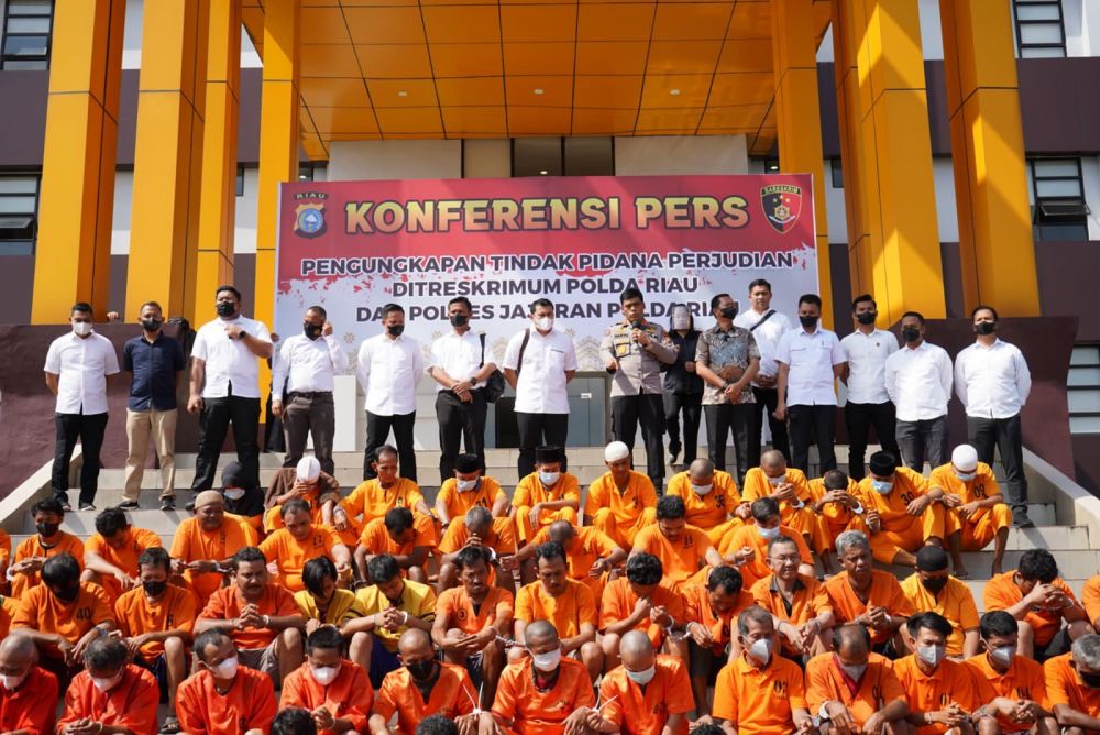 Sepanjang 2022, Polda Riau Ringkus 228 Tersangka dari 145 Kasus Perjudian