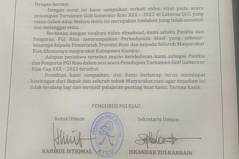 Surati Gubri, Ketum PGI Riau Minta Maaf Soal Joget Erotis