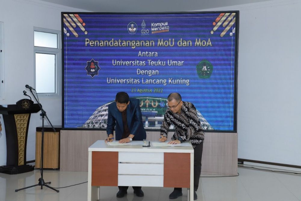 Universitas Teuku Umar dan Unilak Teken MoU Implementasi MBKM