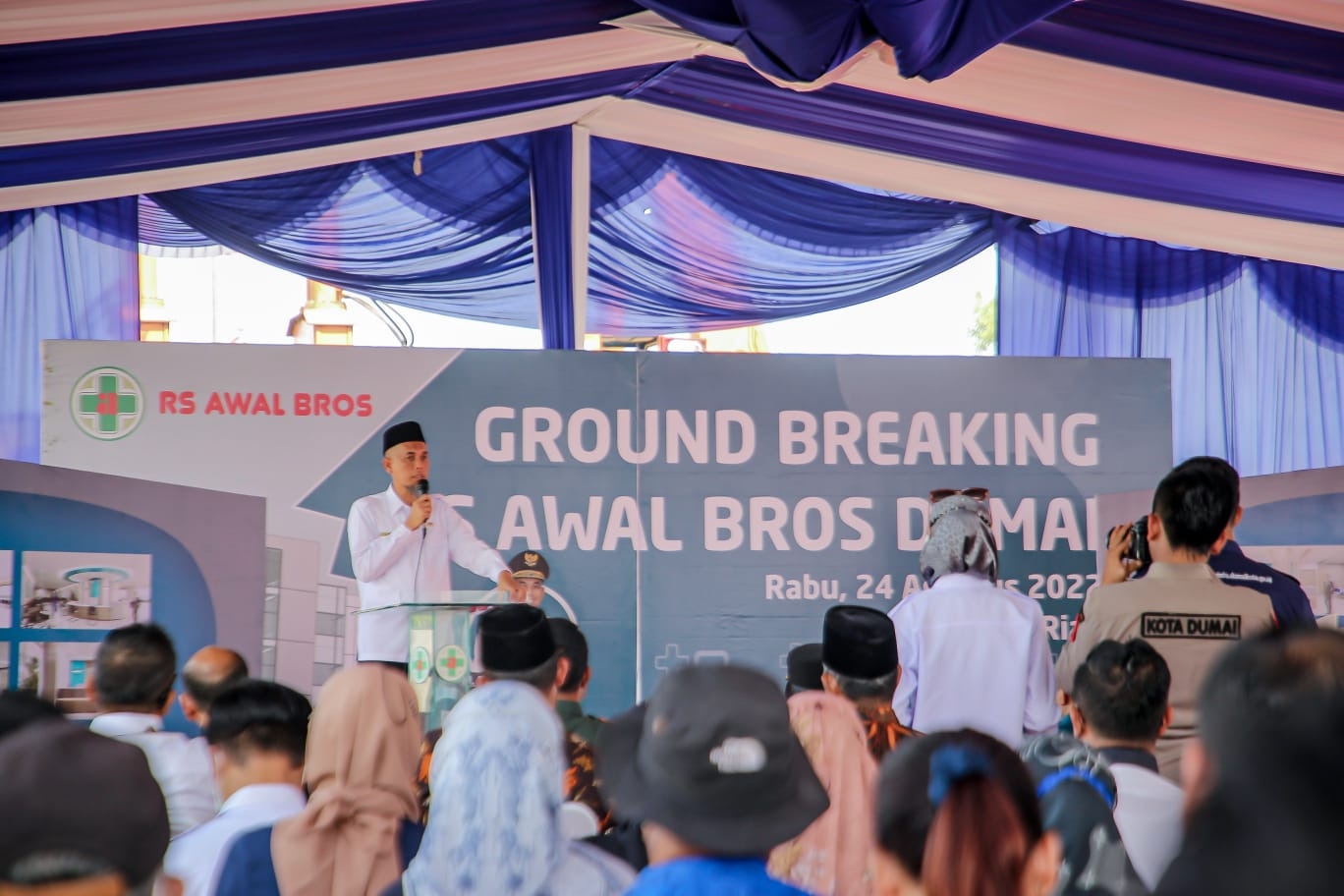 Wako Paisal Resmikan Ground Breaking Rumah Sakit Awal Bros Dumai