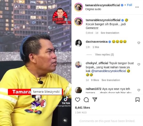 Bopak Castello Ngaku Pernah Pacari Tamara Bleszynski, Netizen: Tepuk Tangan...