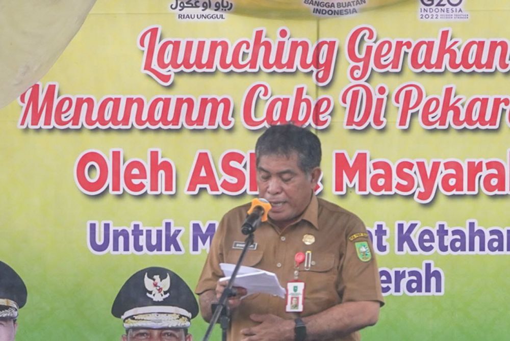 Tekan Inflasi, Pemprov Riau Launching Gerakan Tanam Cabai