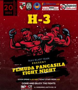 Meriahkan HUT ke 77, Pemuda Pancasila Pekanbaru Gelar Kick Boxing Fight Night