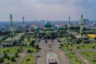Jadi Juga, Pembangunan 6 Payung Elektrik Masjid Raya Annur Riau Tahap Pekerjaan