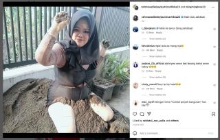Tega! Gegara Main Pasir Pakai Bikini, Kekeyi Disebut Netizen Tumbal Proyek Bangunan